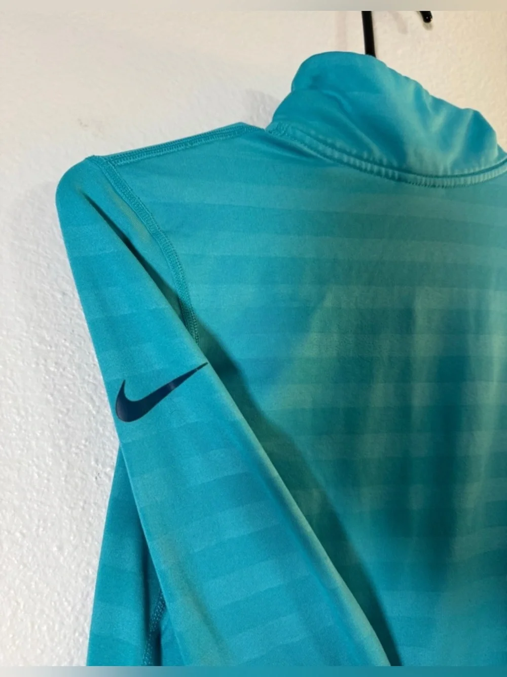 ❤️ Nike Dri-Fit Small Womens Teal Half-Zip Shirt Athletic Pullover Jacket Top B5